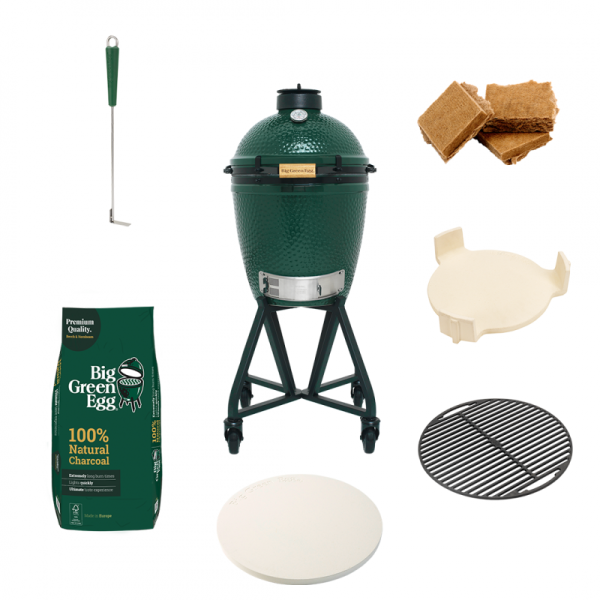 Das Big Green Egg Medium ist kompakt genug für kleine Stadtgärten, Terrassen oder Balkone, aber groß genug zum Grillen, Räuchern, Schmoren oder Backen von leckeren Gerichten für sechs bis acht Personen.